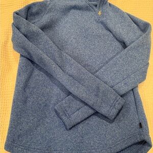 Eddie Bauer Blue Asymmetrical Zip Up Sweater